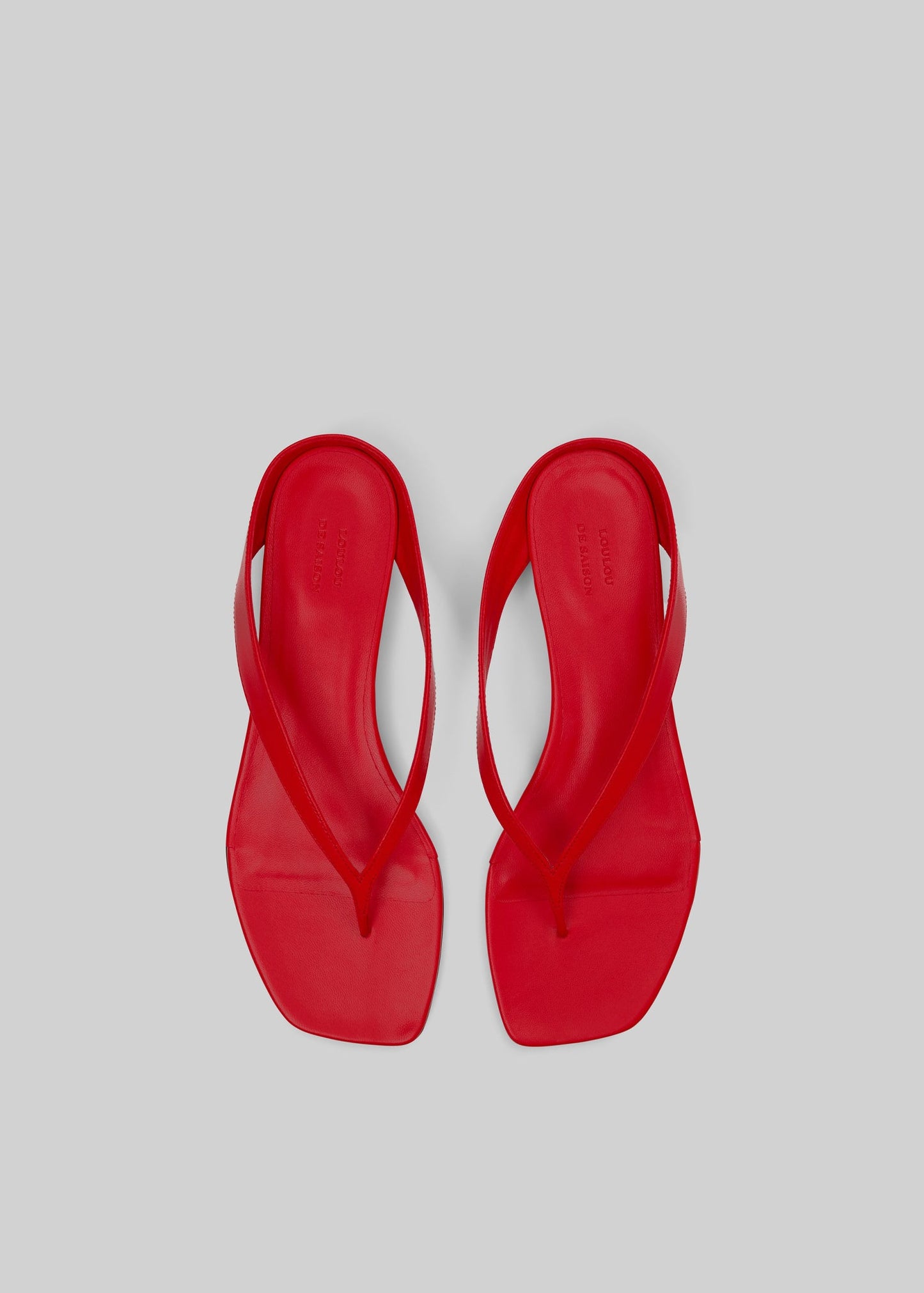 Loulou de Saison Coda Nappa Leather Sandals - Tomato