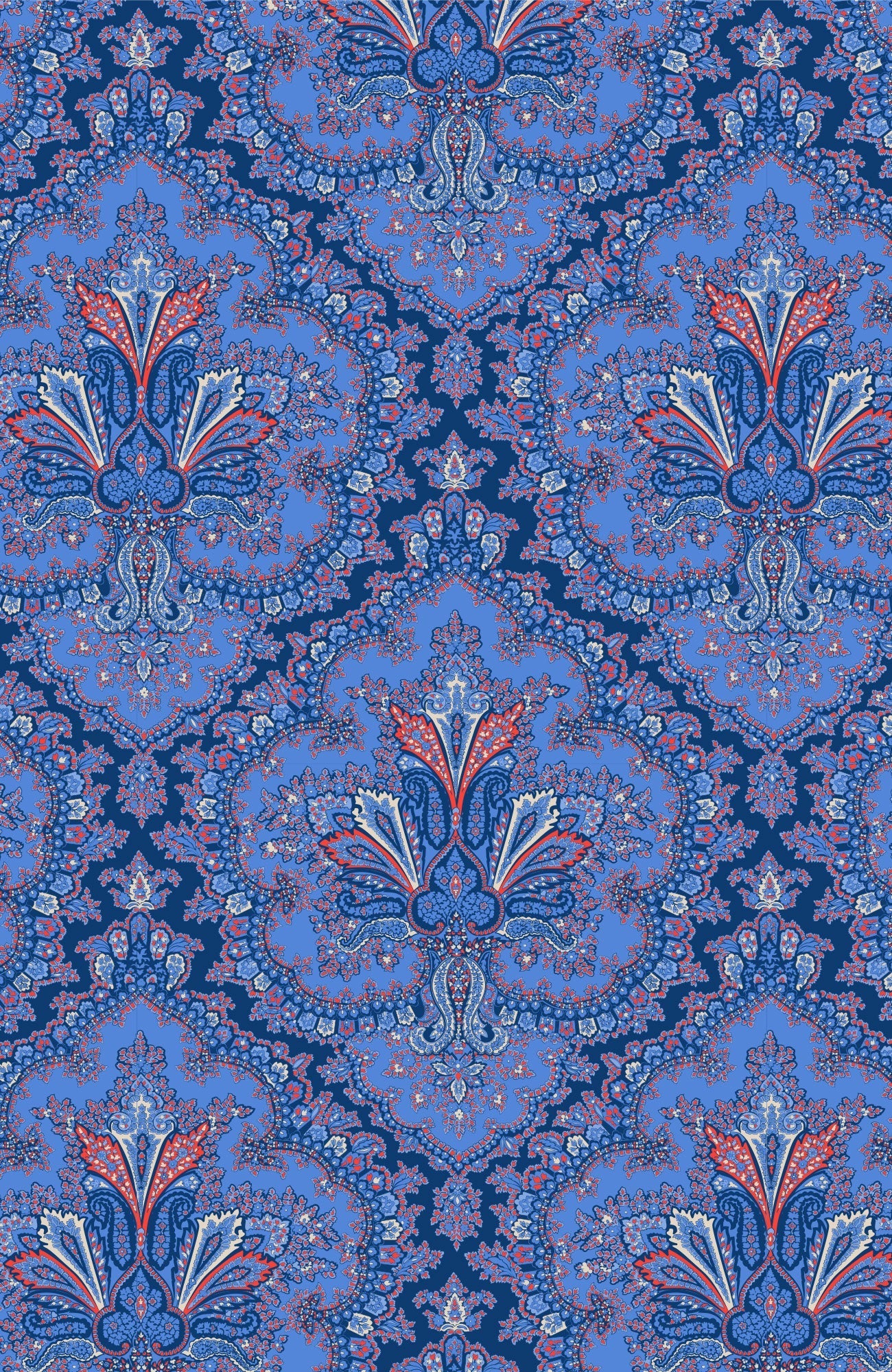 3/4 Sleeve Ruffneck Top - Passion Paisley