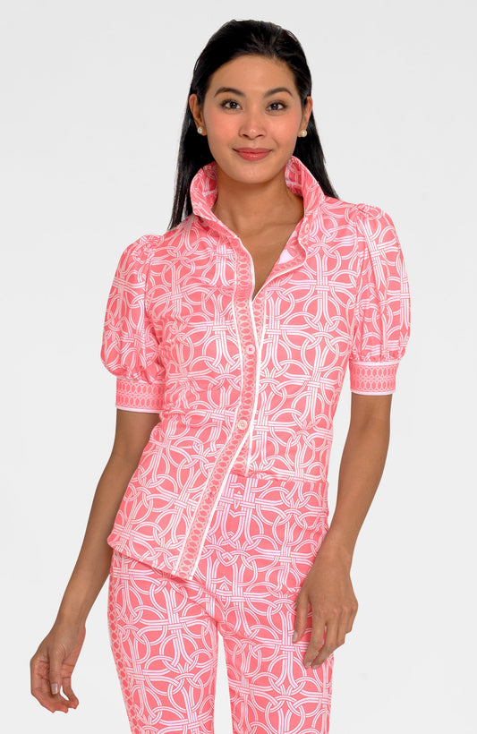 Puff Sleeve Top - Ring Toss