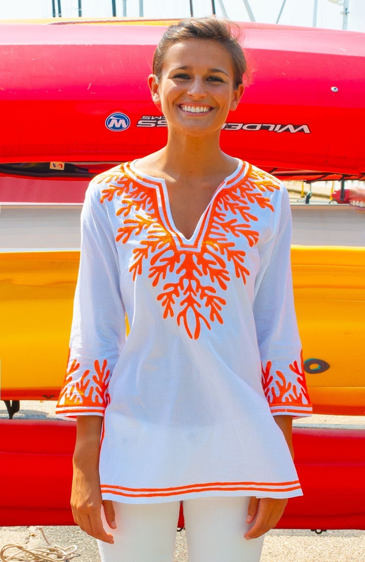 Cotton Embroidered Tunic - The Reef